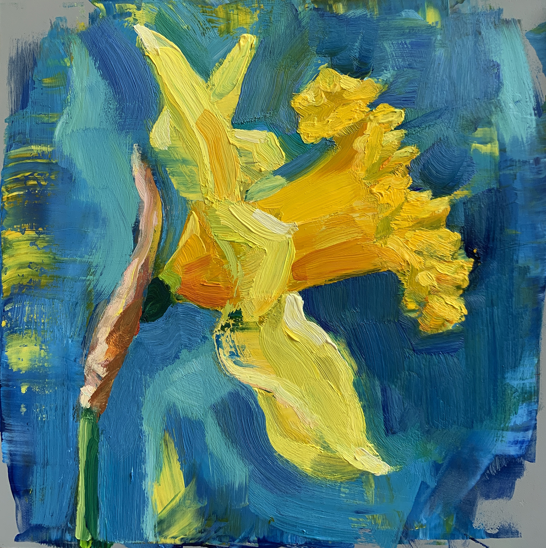 Daffodil painted using Jackson's Bleached Beeswax Granules