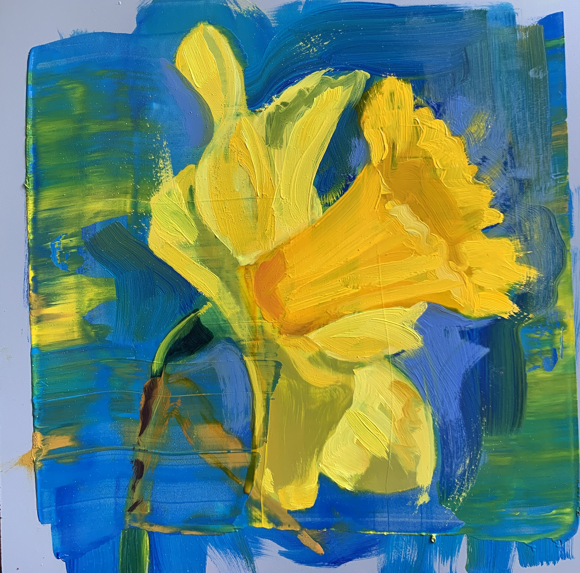 Daffodil painted with Jackson's Wet in Wet Fast Dry Oil Painting Medium