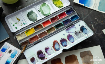 Colour Mixing with the Roman Szmal Aquarius Mixing Palette Watercolour Set
