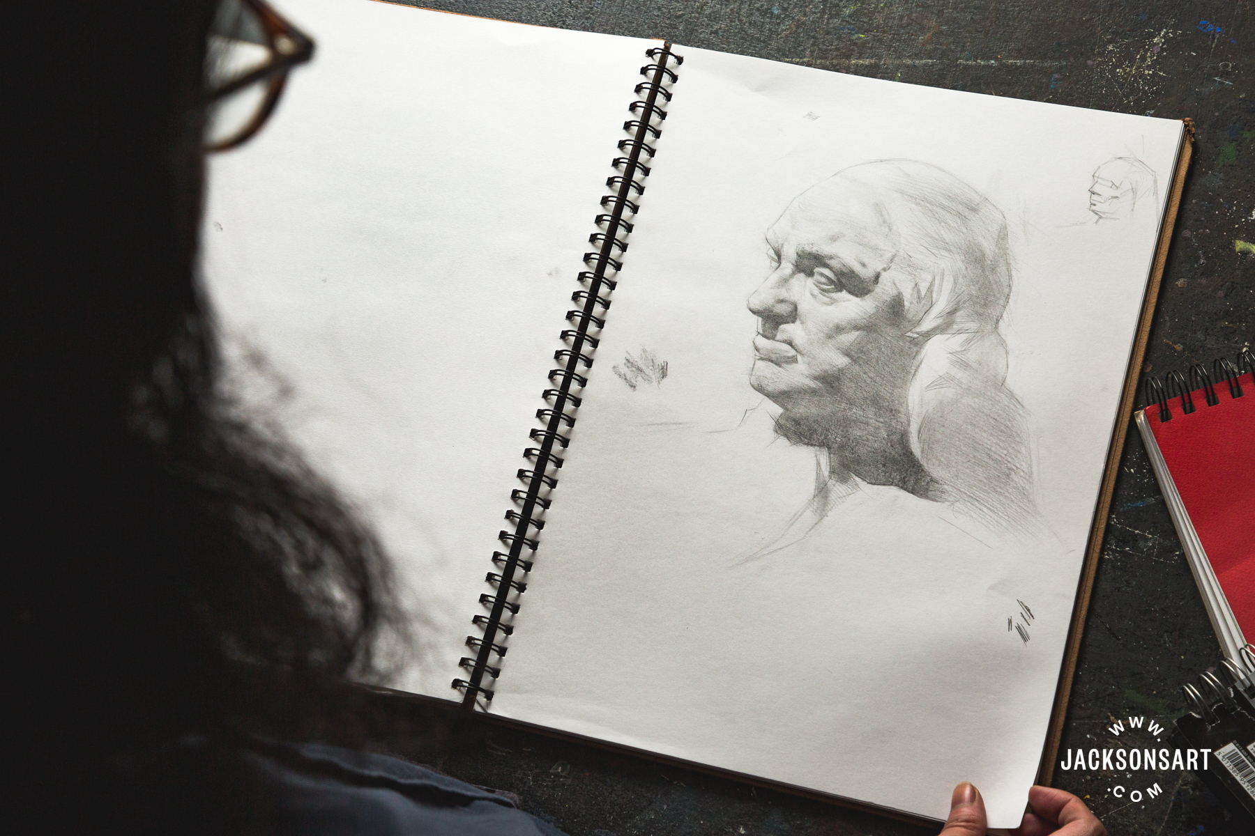 Sketchbook review - painting and drawing plein air using casein, charcoal  and graphite. 