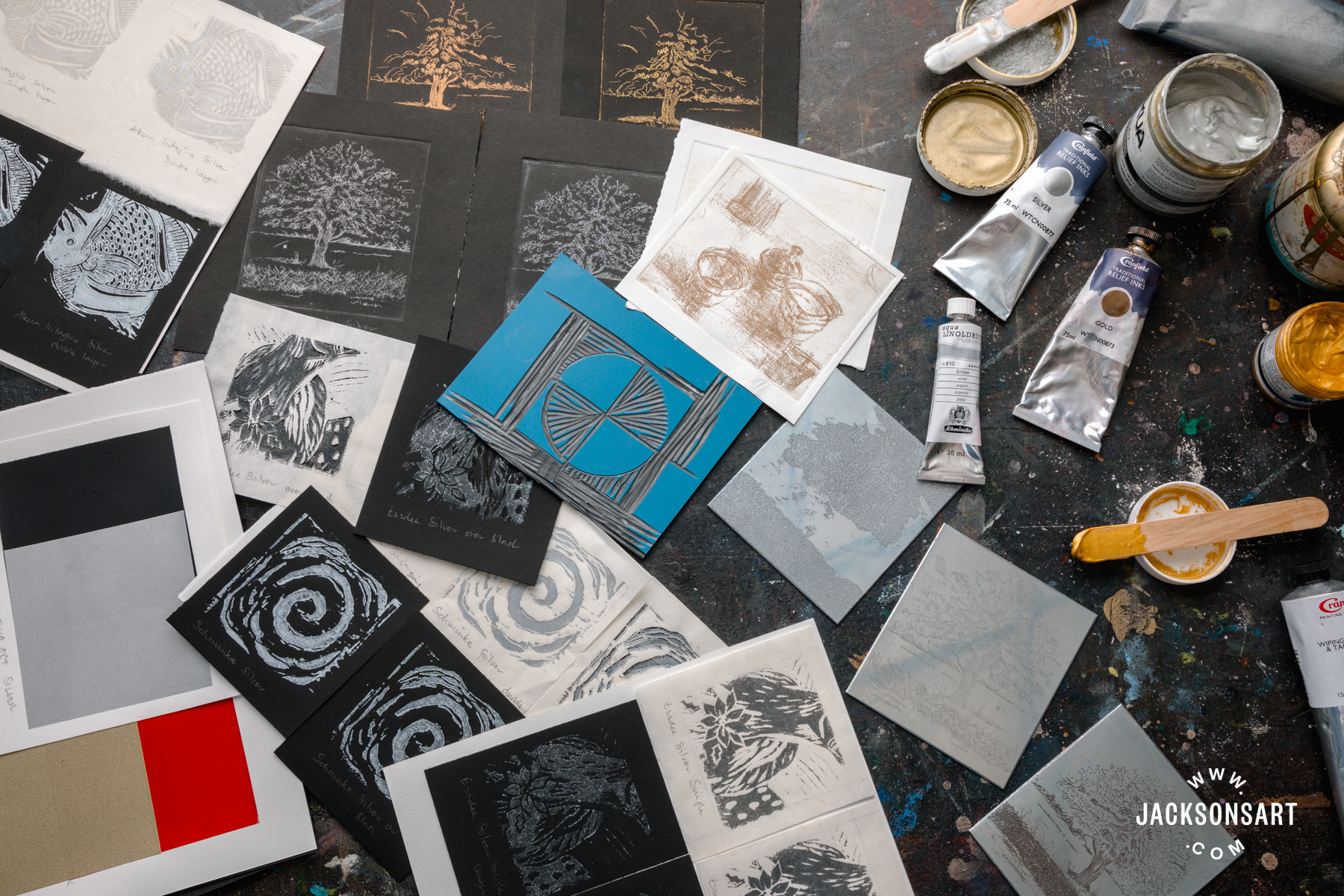 Printmaking With Metallic Ink - Jackson's Art Blog