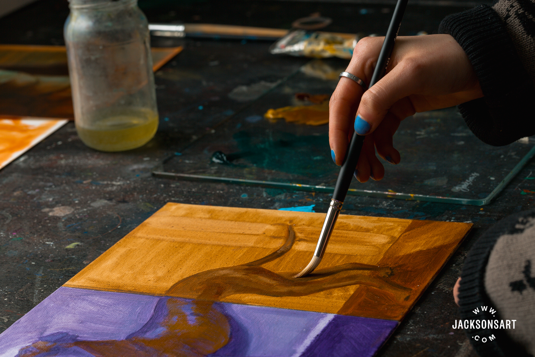 Acrylic discount oil paint