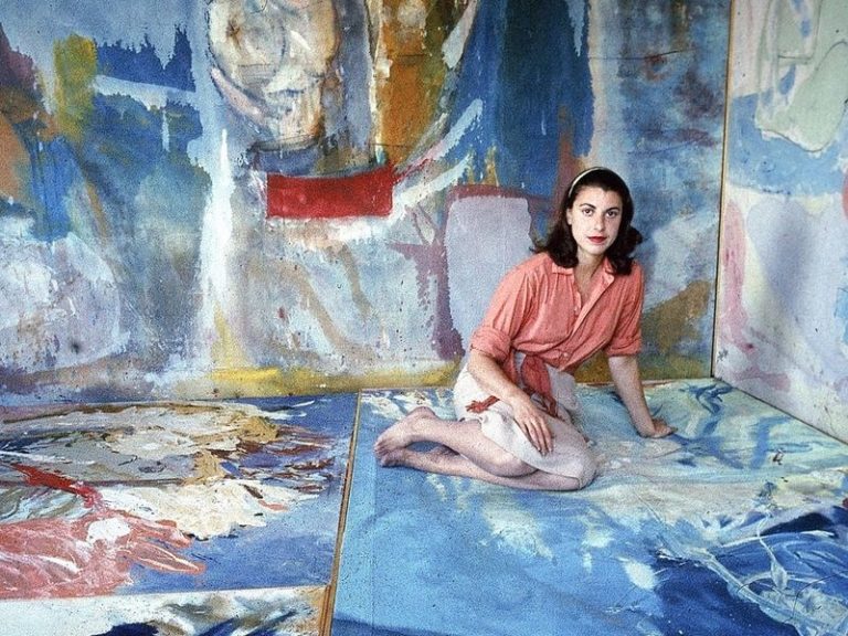 Helen Frankenthaler in her Studio