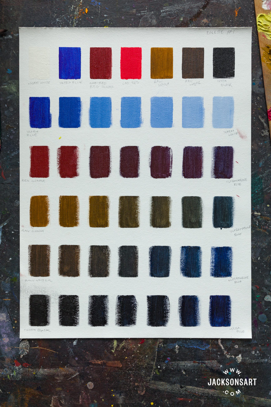 Recreating Johannes Vermeer's palette, Palette One