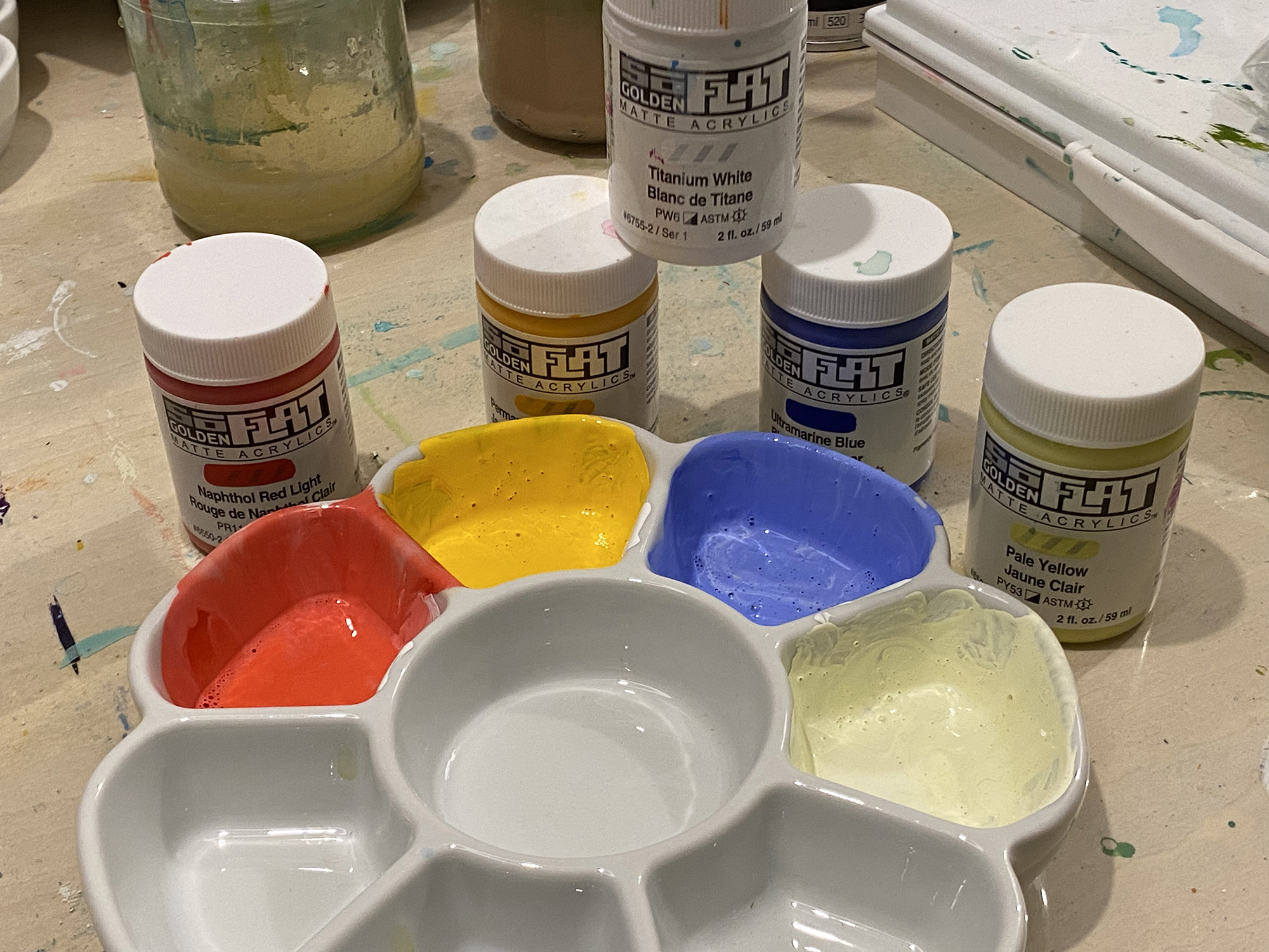 mixing pastels