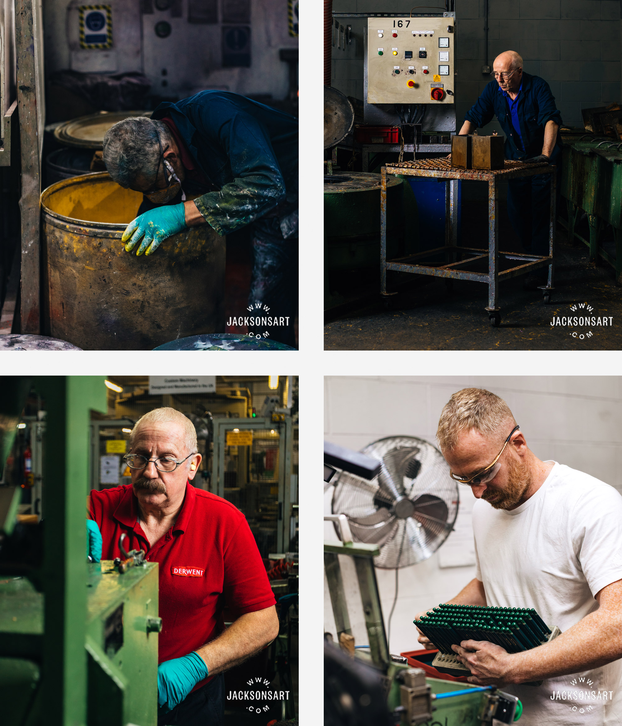 Team members at work in Derwent Factory
