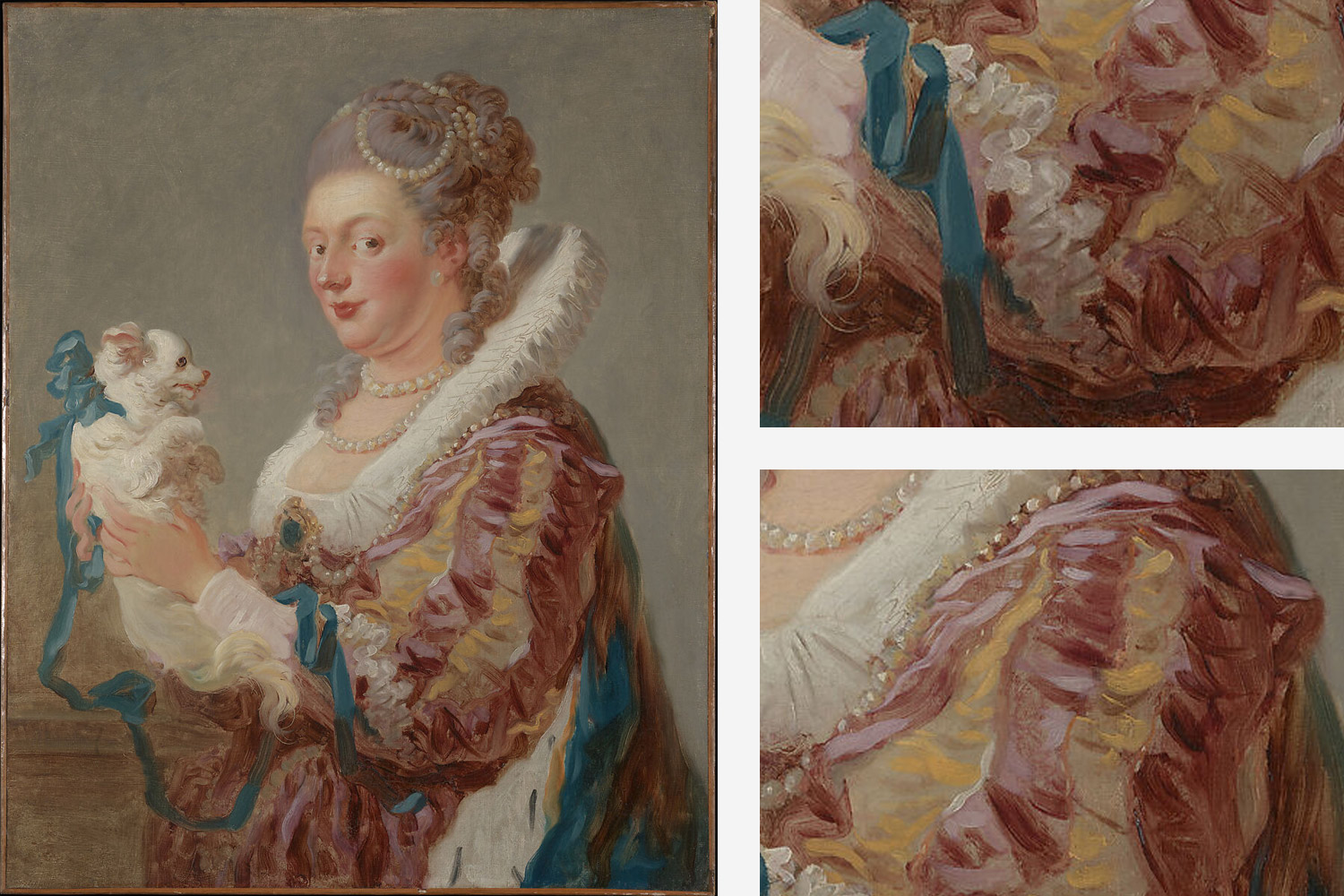 Marie Emilie Coignet de Courson with a Dog, ca. 1769, Jean Honoré Fragonard
