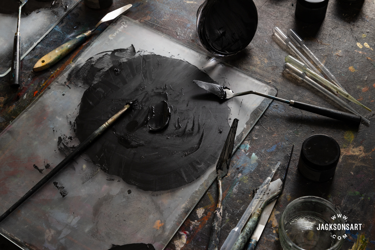 Painting in Black: Working with Pure Pigment Powders