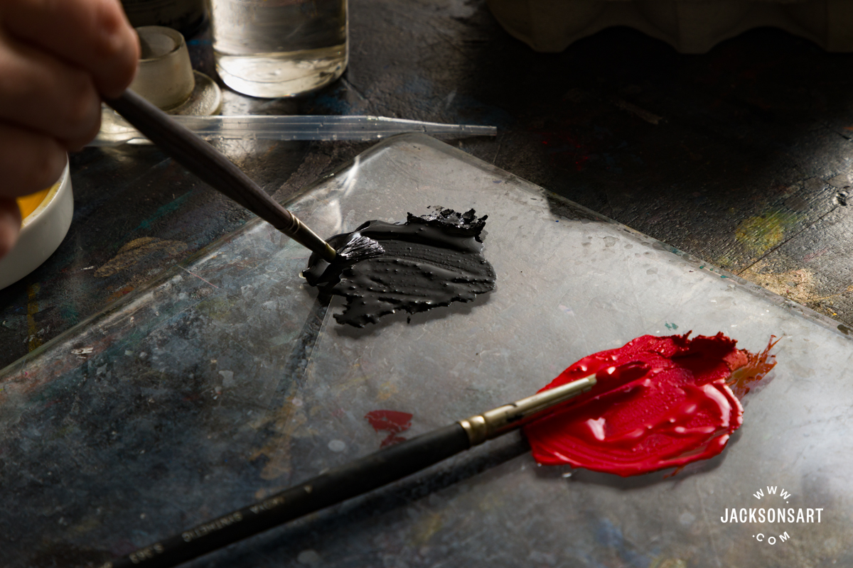 Painting in Black: Working with Pure Pigment Powders