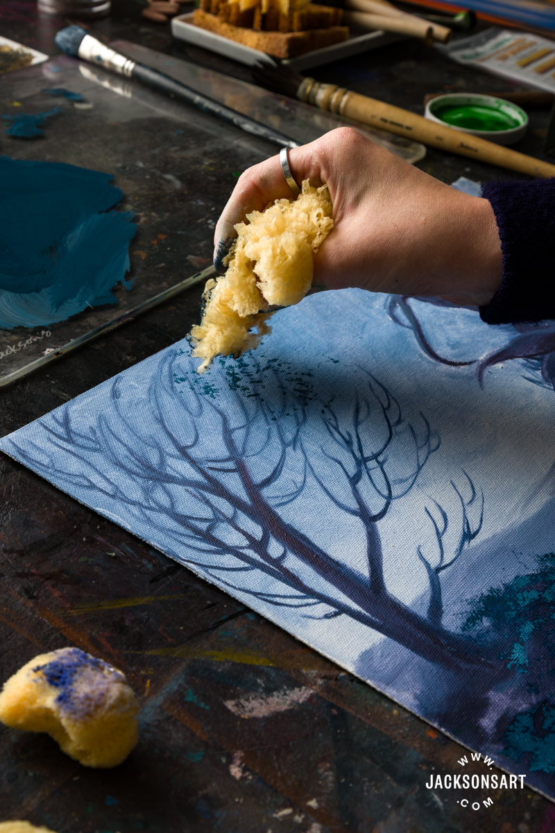 Sponging Technique in Oil