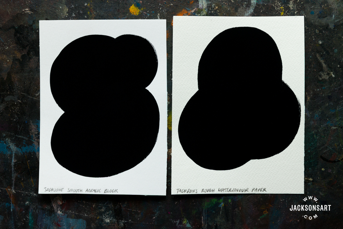 Absolute Black Applied to different papers comparison