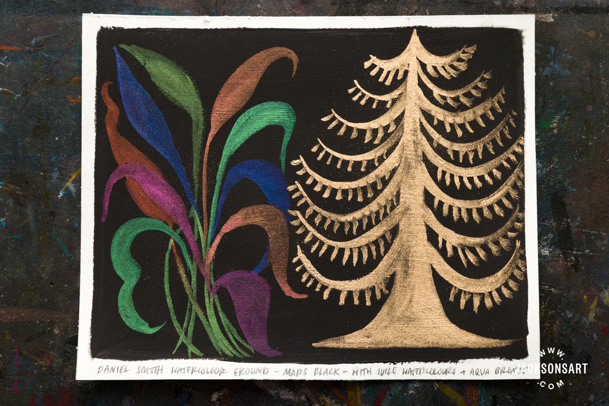 Daniel Smith Black Watercolour ground 