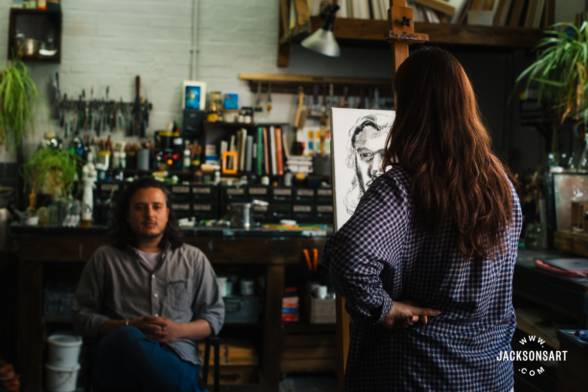 Lily Rose Fine in the Jackson's Studio