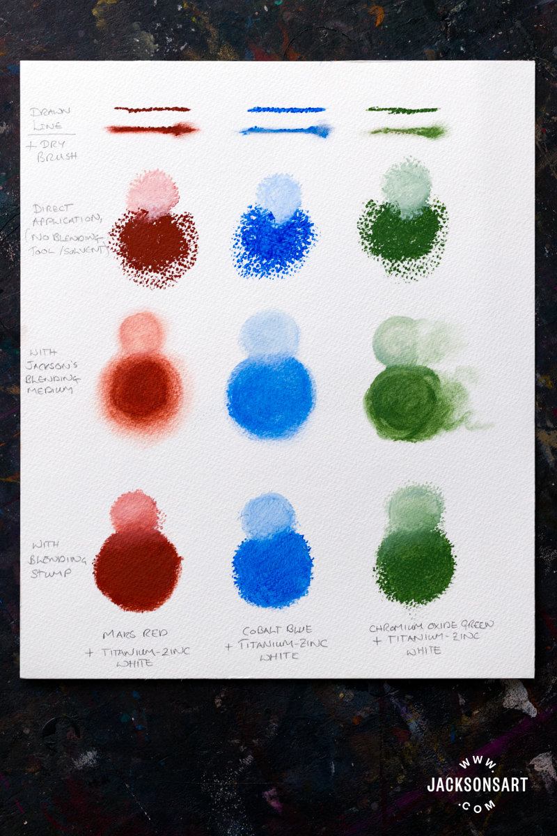 R&F Drawing oils on watercolour paper