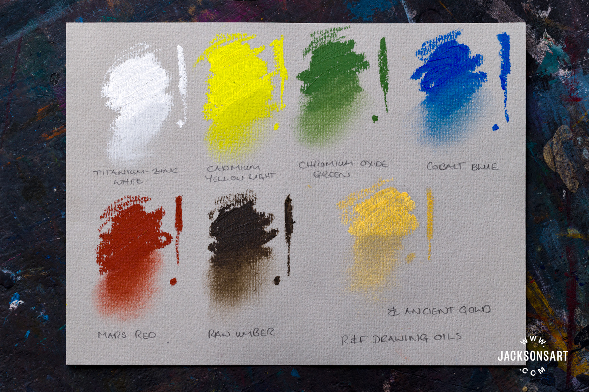 R&F Drawing oils on pastel paper