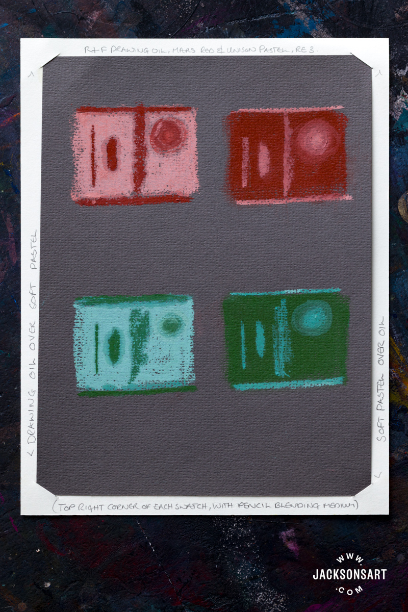 R&F Drawing oils and Unison Soft Pastel