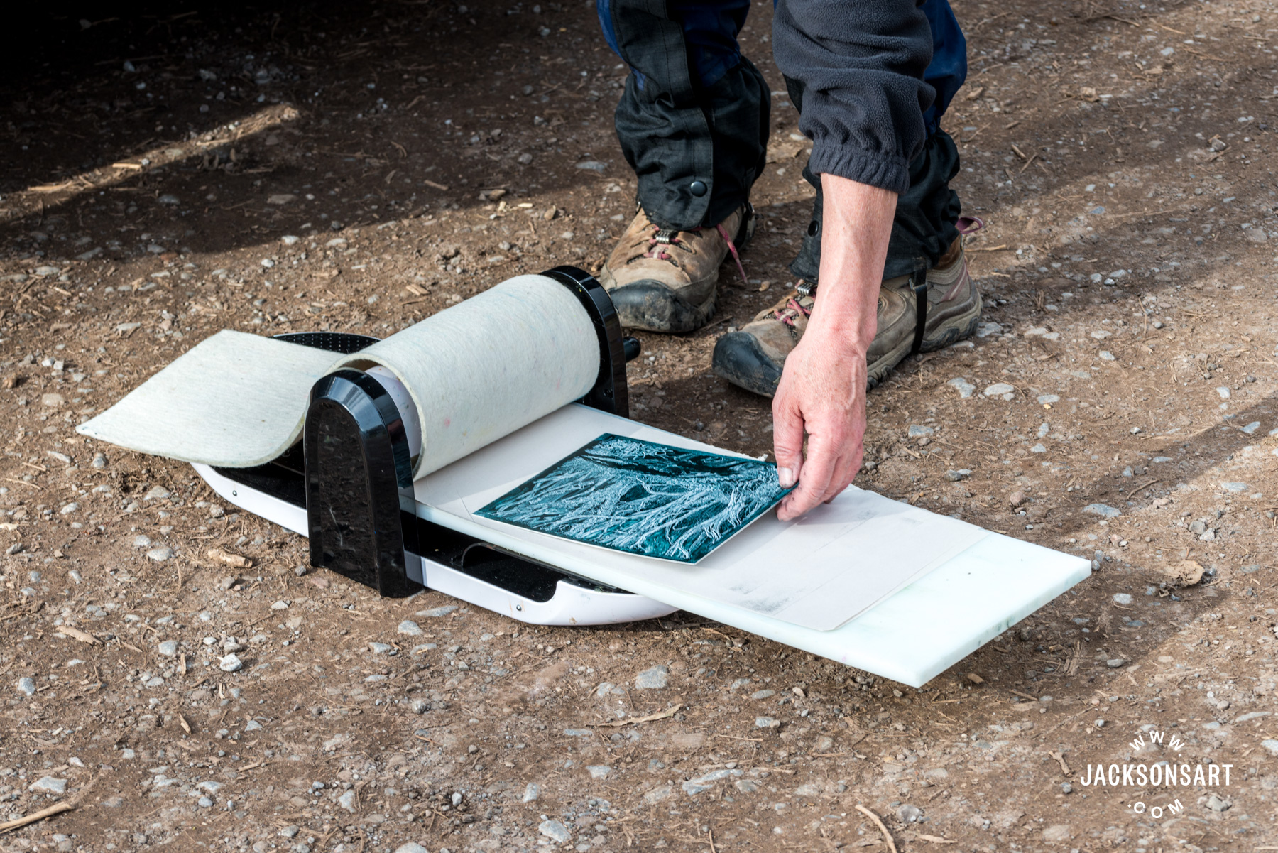Kitchen Lithography at Kilve Beach - Jackson's Plein Air Days