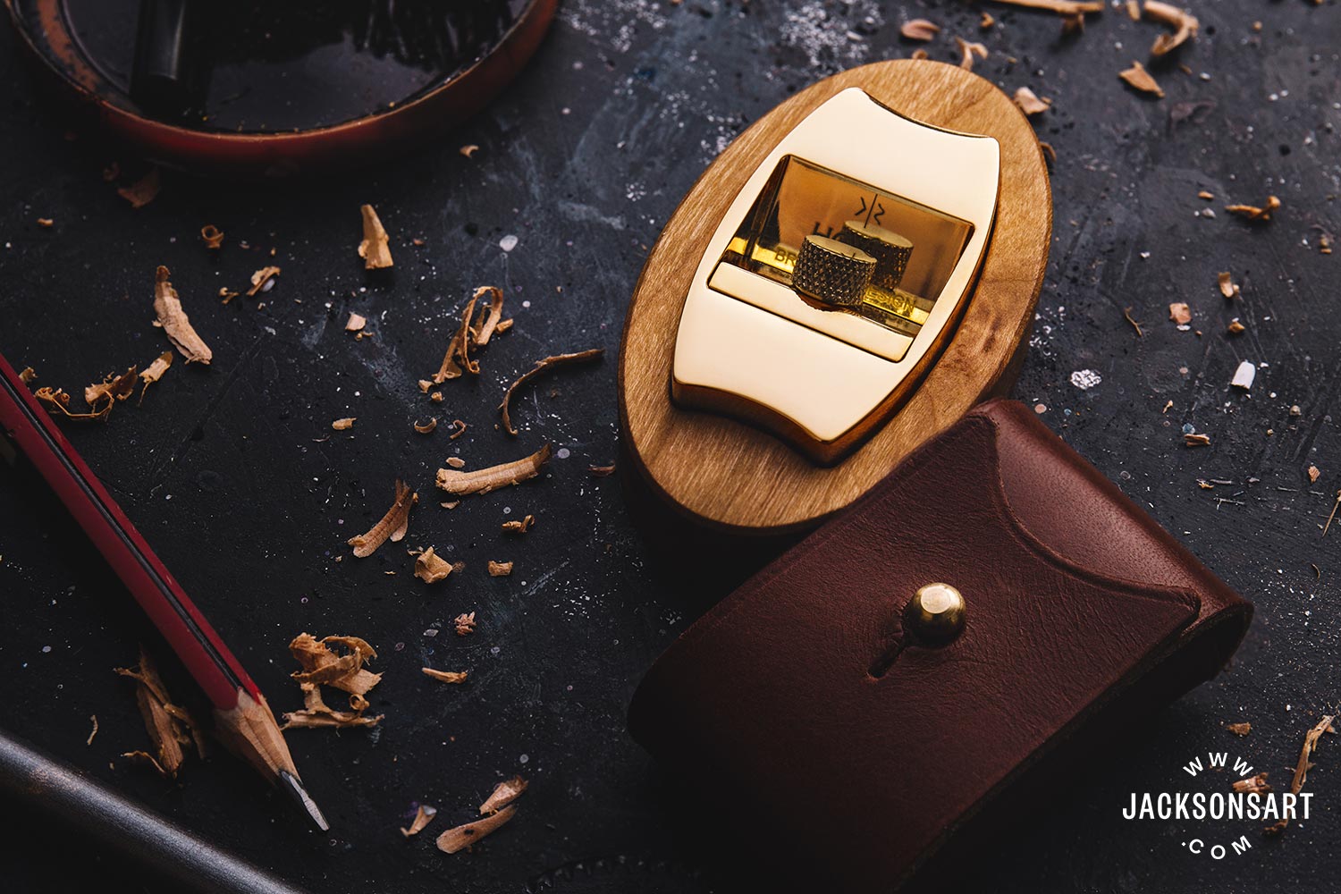 Makers Cabinet Brass Hovel Pencil Plane - Gifts For Artists 
