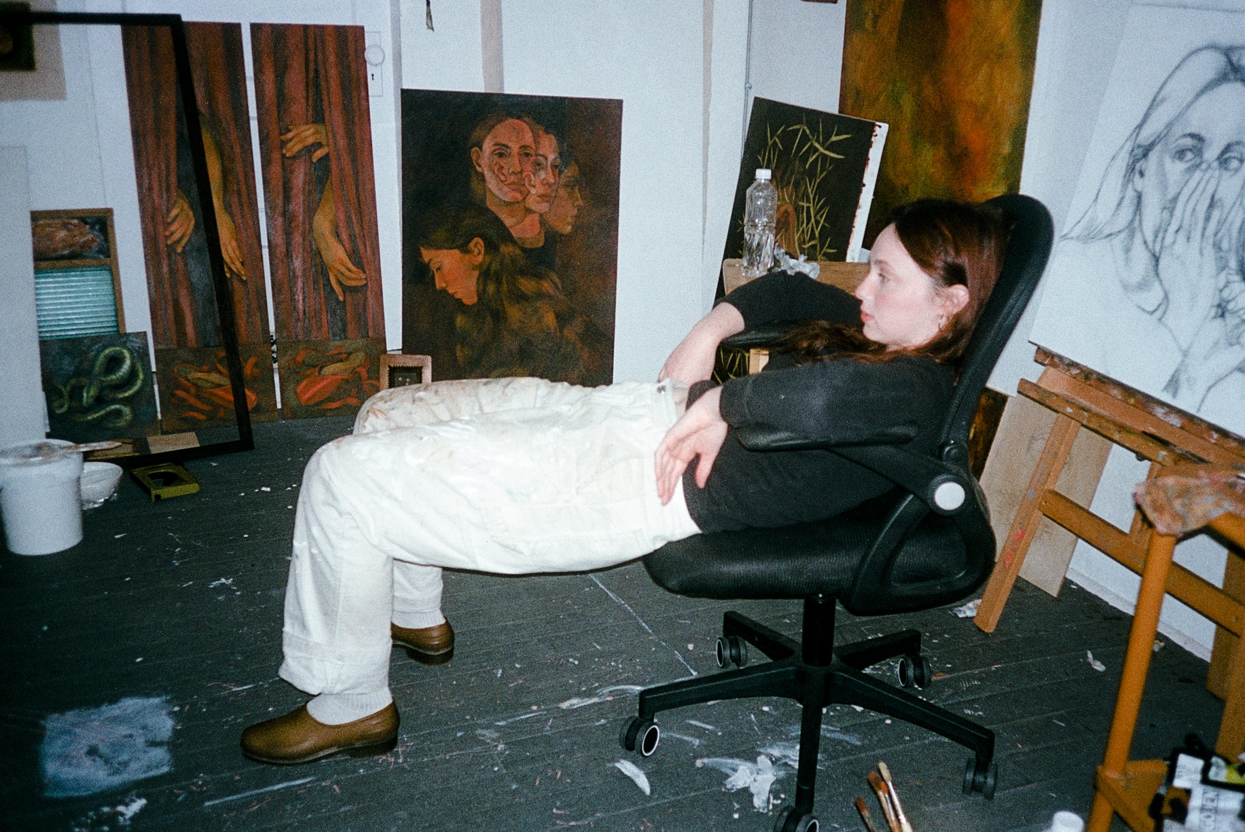 Lily Rose Fine in her studio in Vancouver