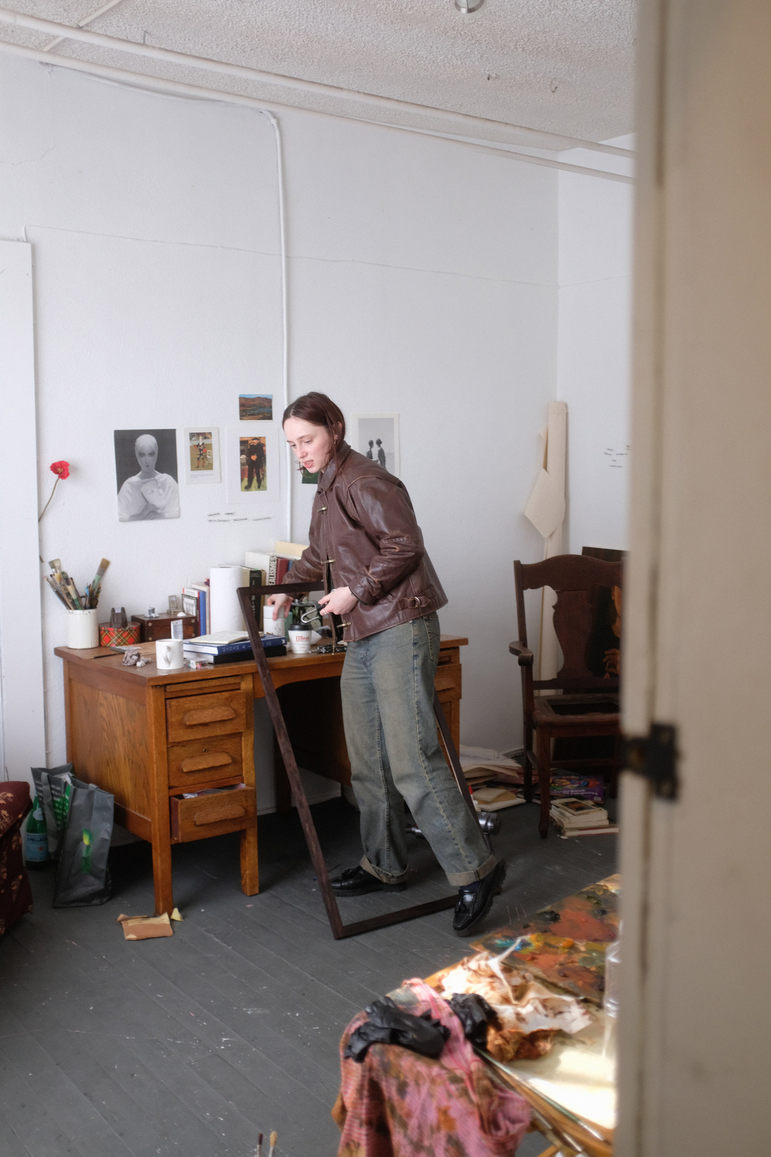 Lily in her current studio in Vancouver, Canada. 