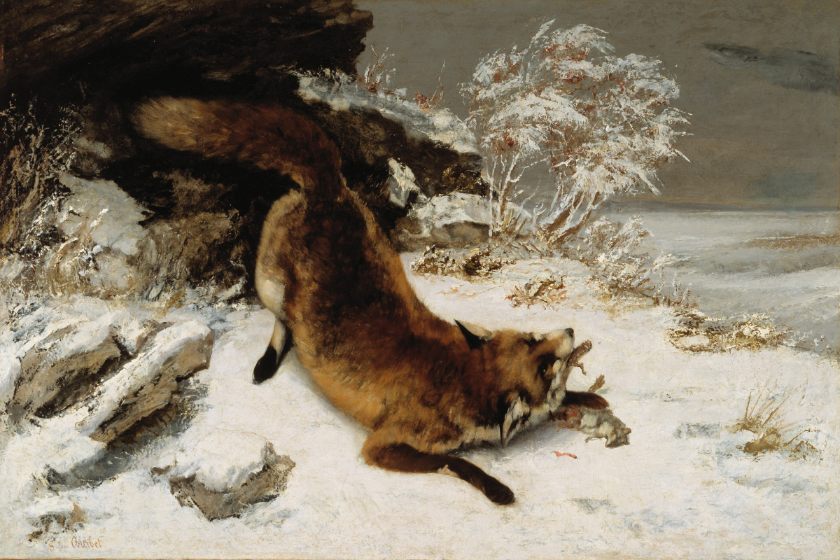 Fox in Snow, Gustave Courbet