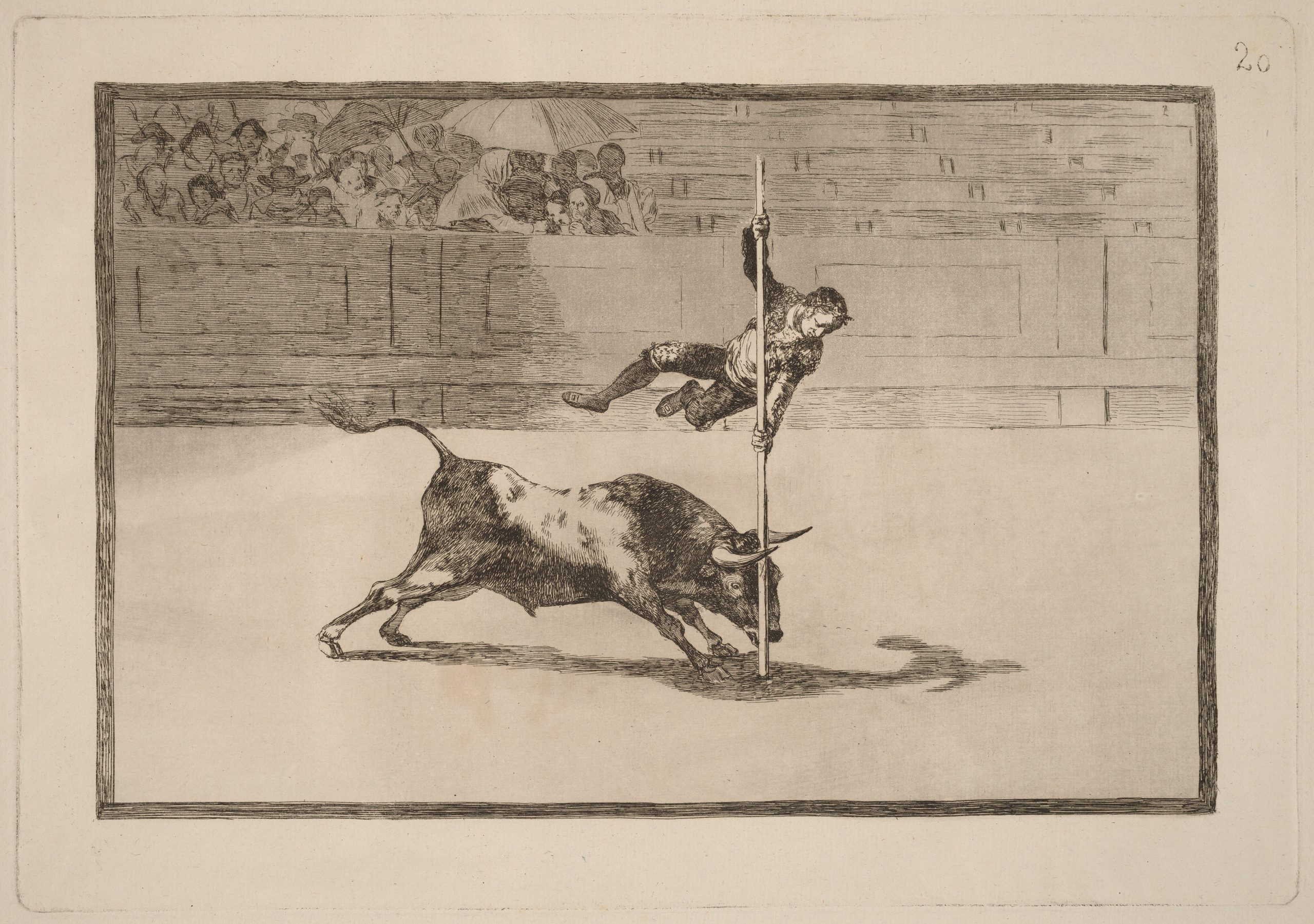 The Agility and Audacity of Juanito Apinani in the Ring at Madrid, Francisco Goya