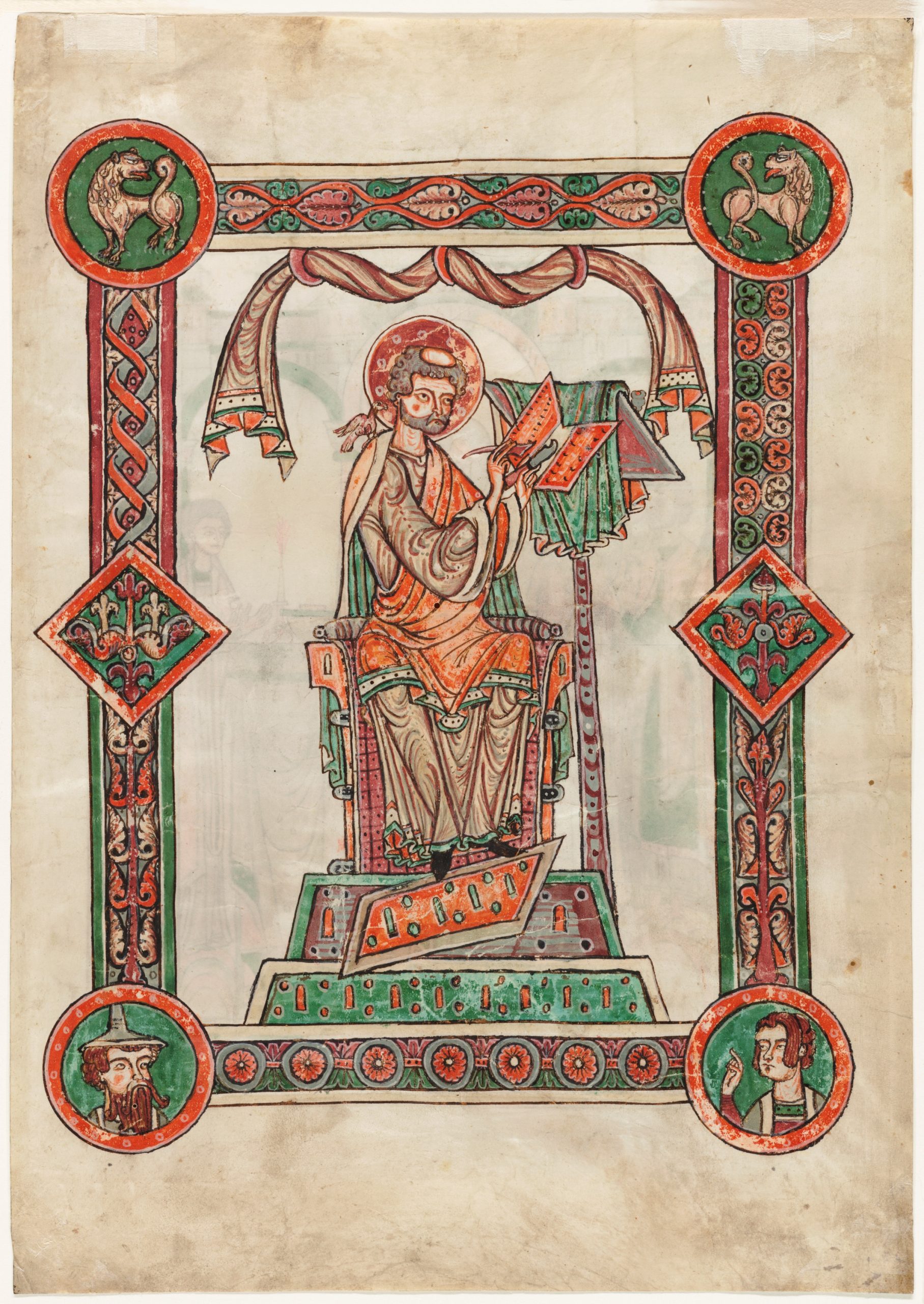 Saint Gregory as Author, Scriptorium of Weingarten Abbey, South German 