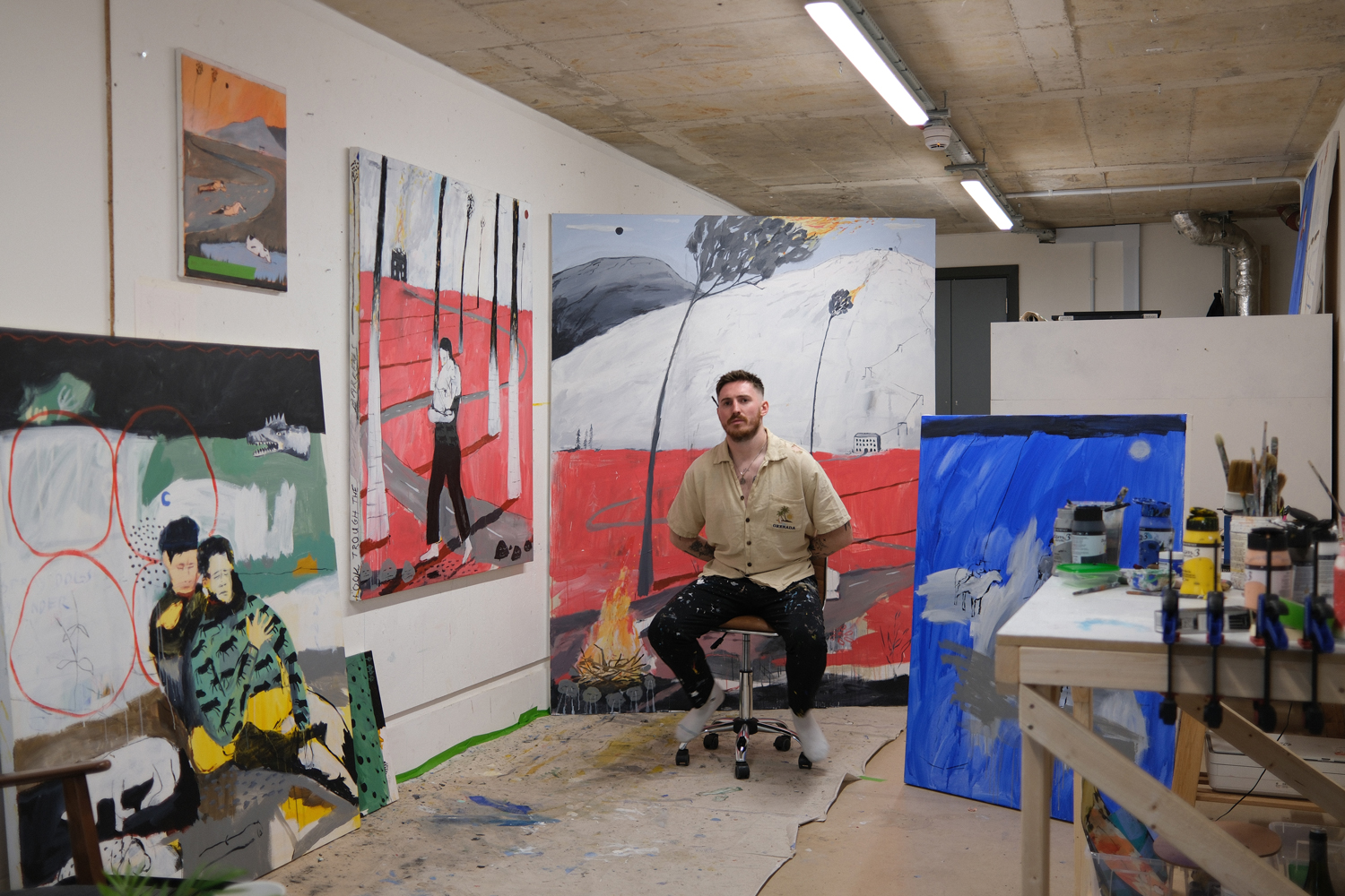 Billy in his studio, 2025.