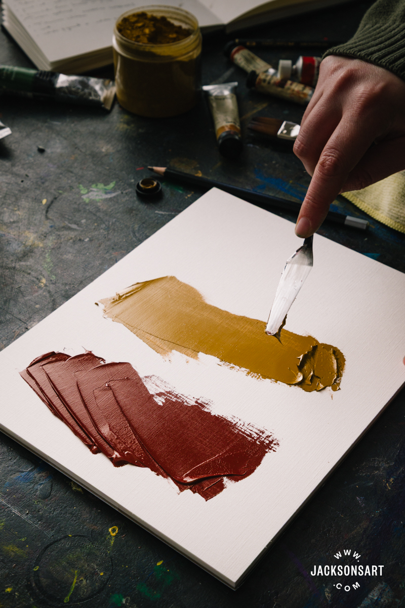 Pigments in interiors - ochres