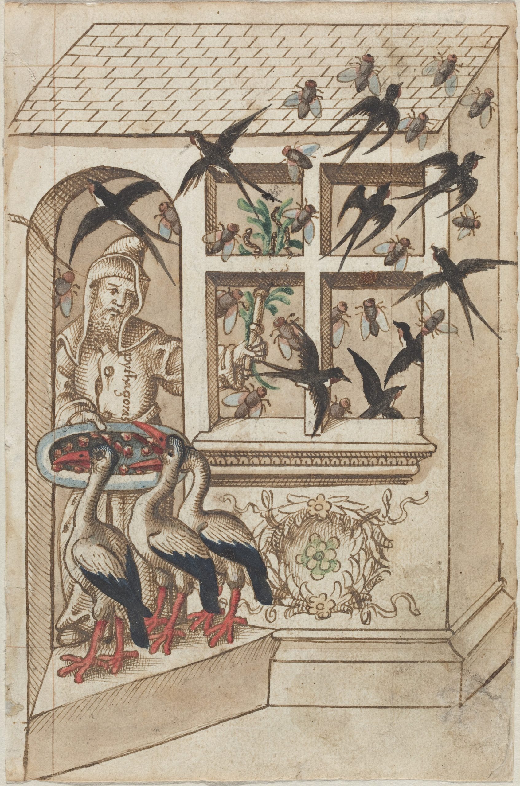 "Do Not Have Swallows under the Same Roof", Unknown artist, France, early 16th c. 