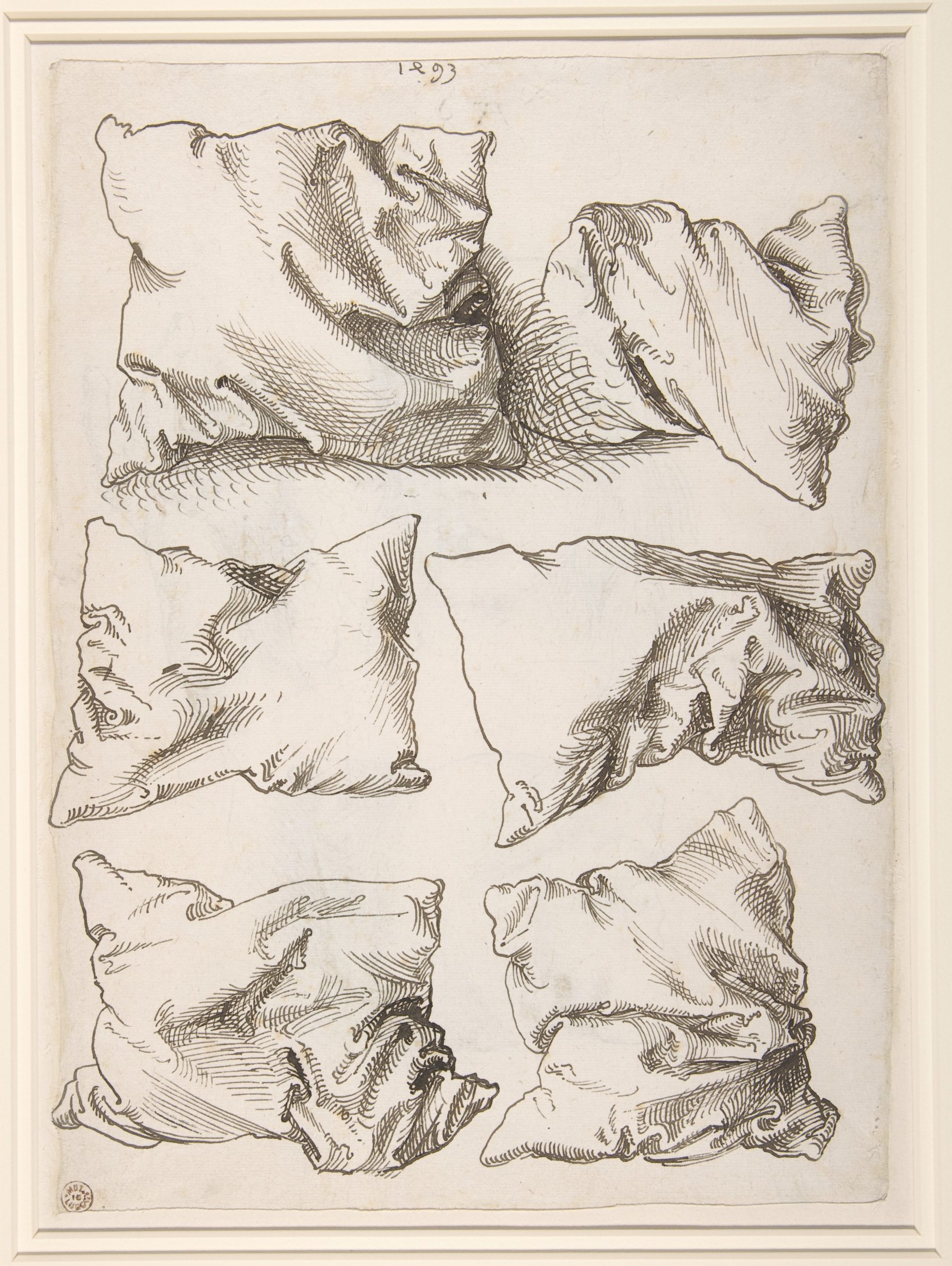 Six Studies of Pillows, 1493, Albrecht Dürer