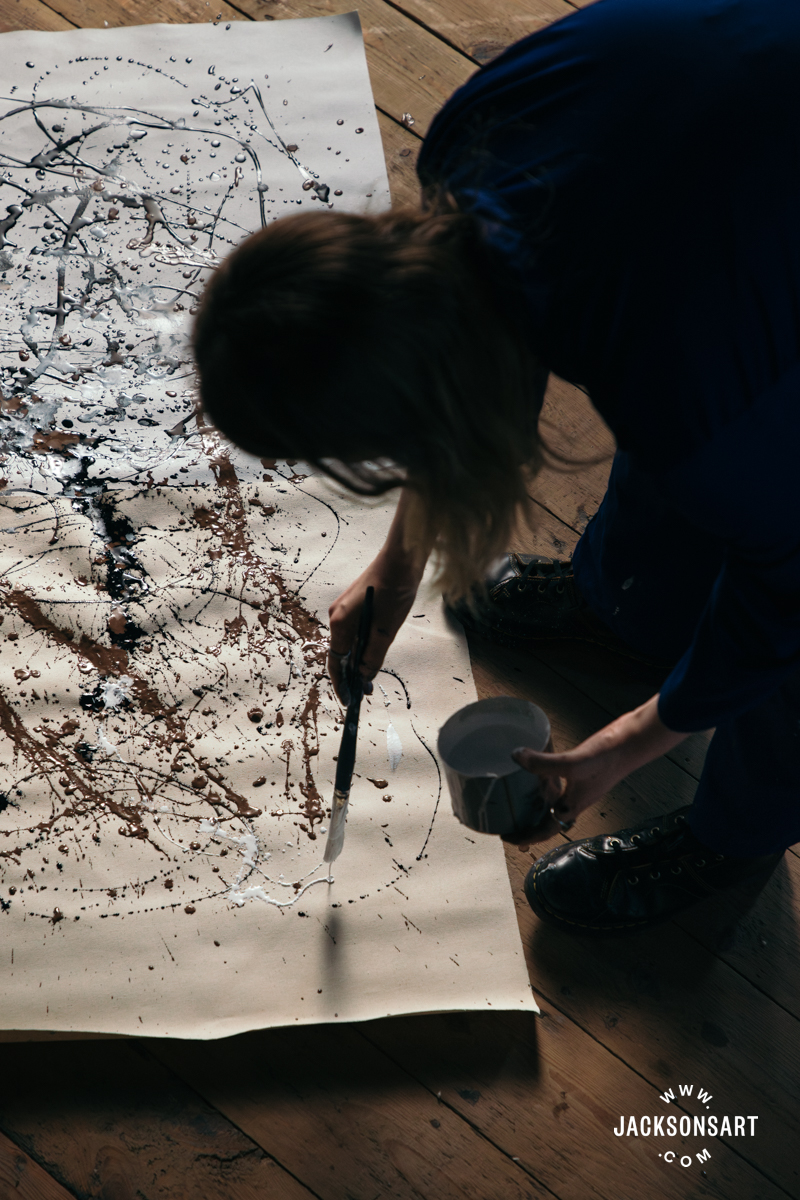 Jackson Pollock Splattering technique