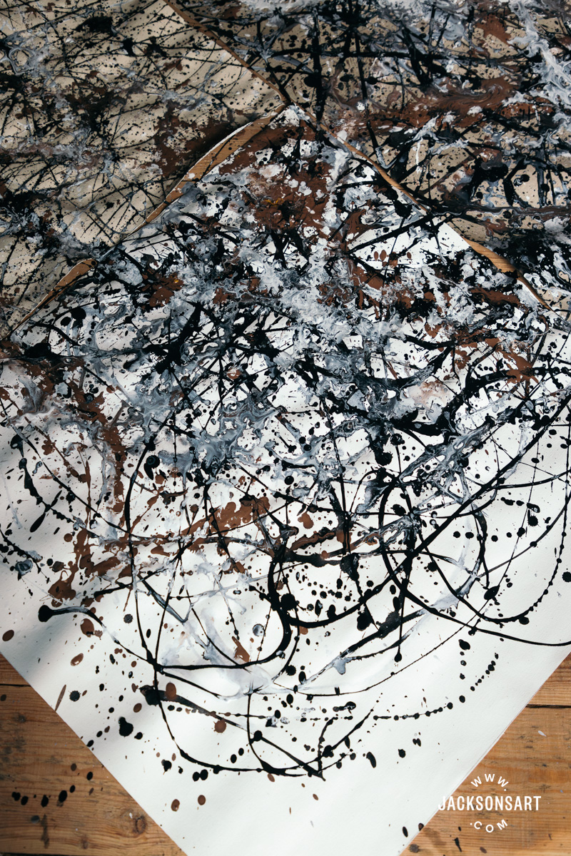 Abstract Expressionist Splattering Technique