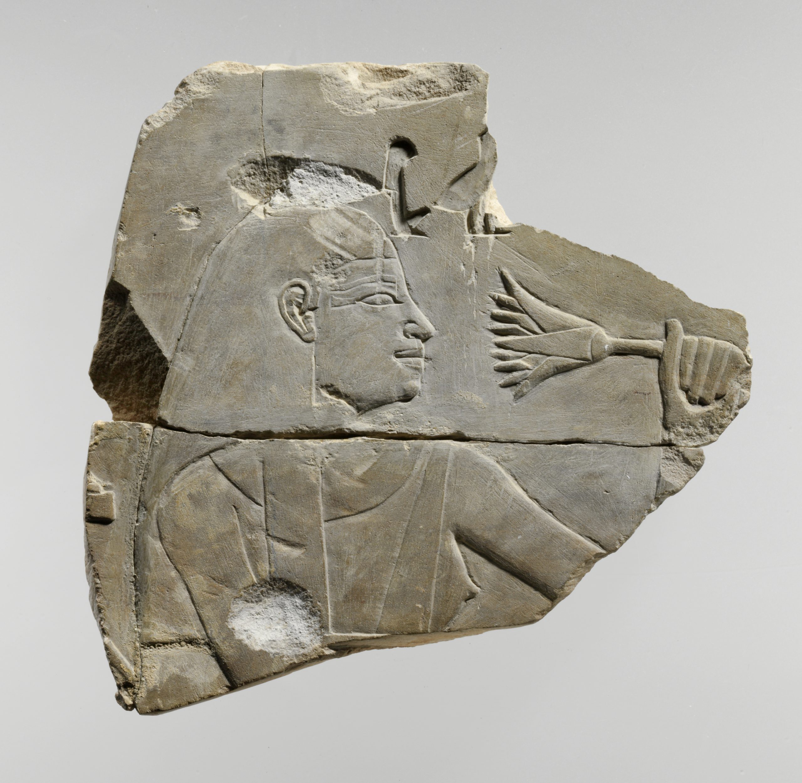 Mesu Smelling a Lotus, ca. 1525–1504 BC, New Kingdom, Egypt