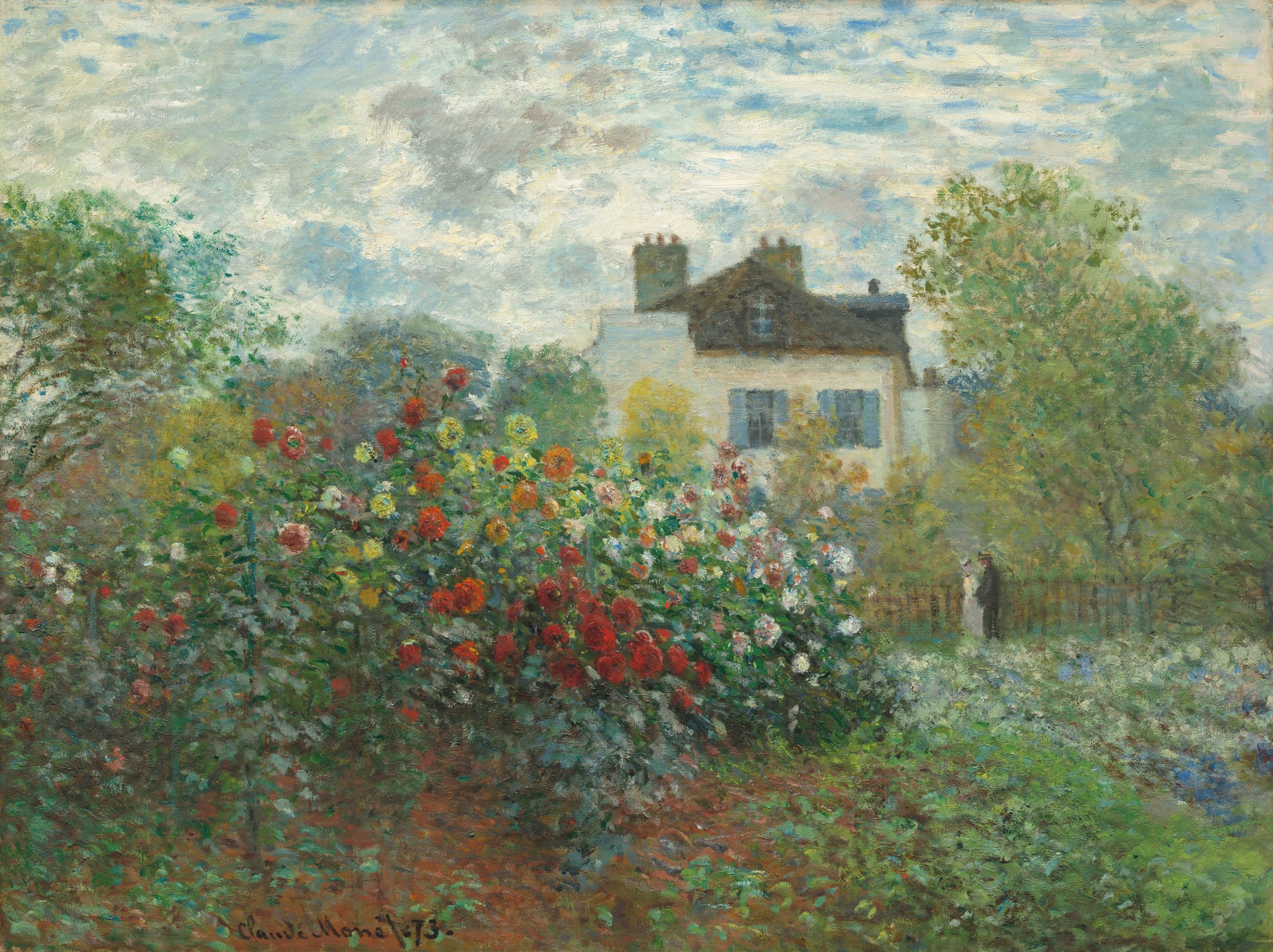 The Artist's Garden in Argenteuil (A Corner of the Garden with Dahlias), 1873, Claude Monet