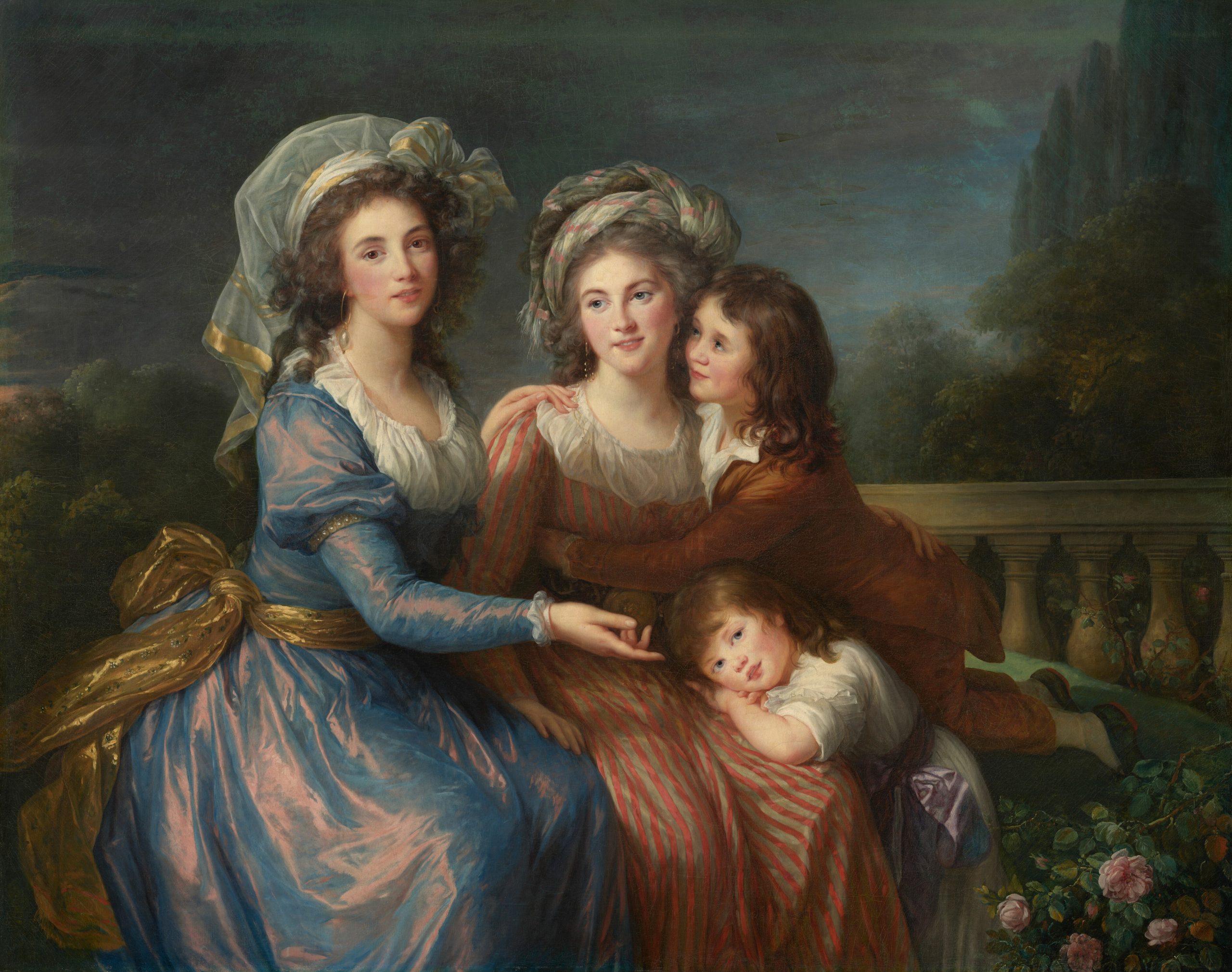 The Marquise de Pezay, and the Marquise de Rougé with Her Sons Alexis and Adrien, 1787, Élisabeth-Louise Vigée Le Brun 