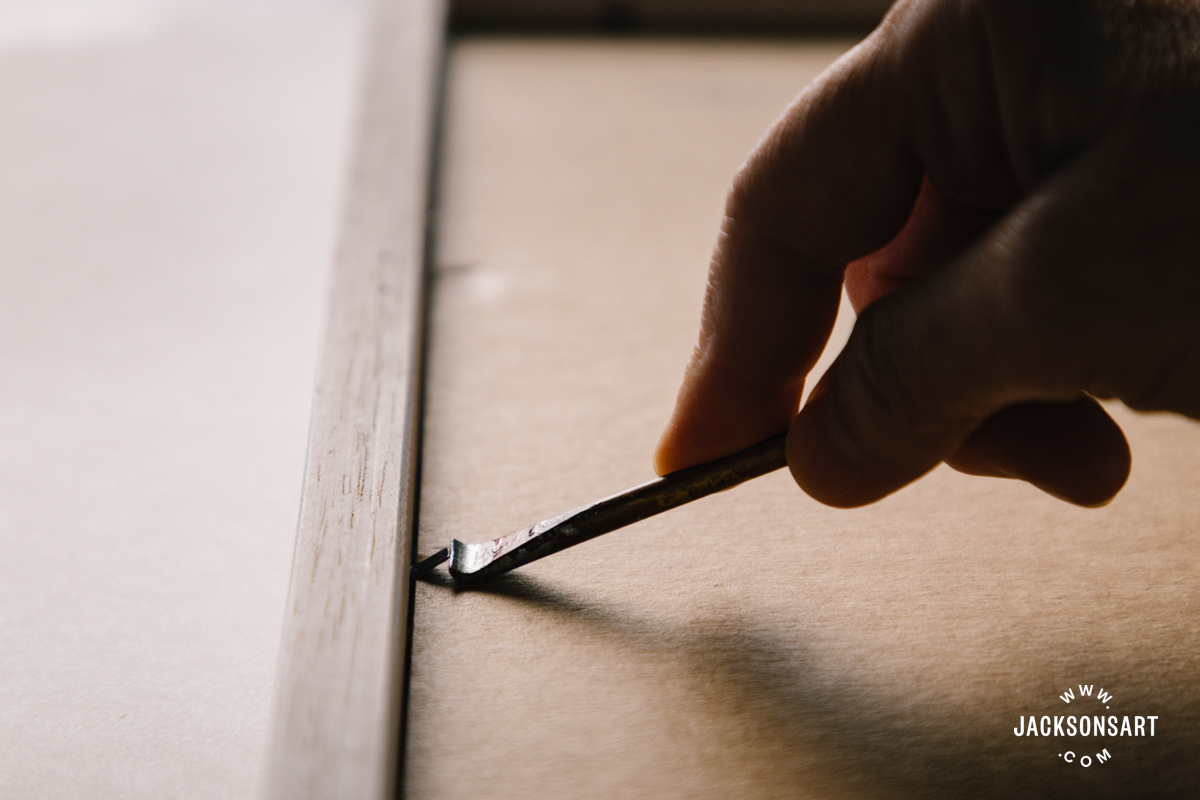 Opening the frame