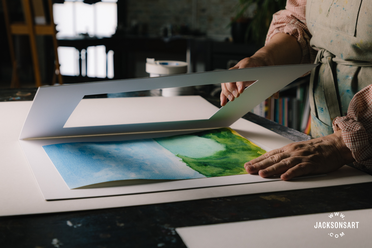 inserting the painting