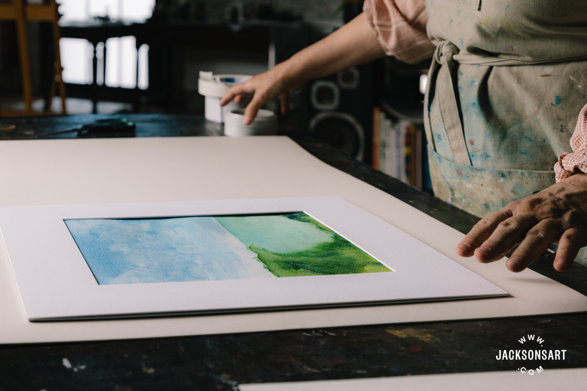 inserting the painting