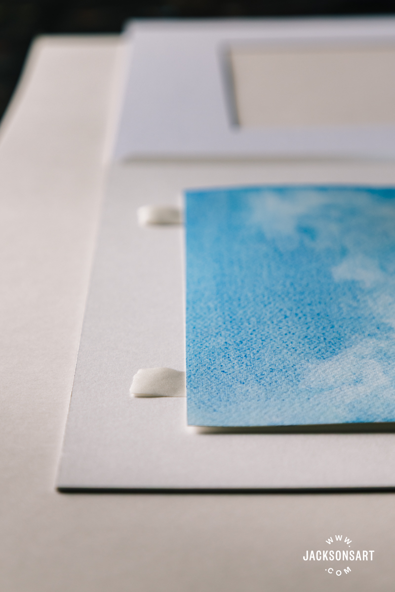 inserting the painting