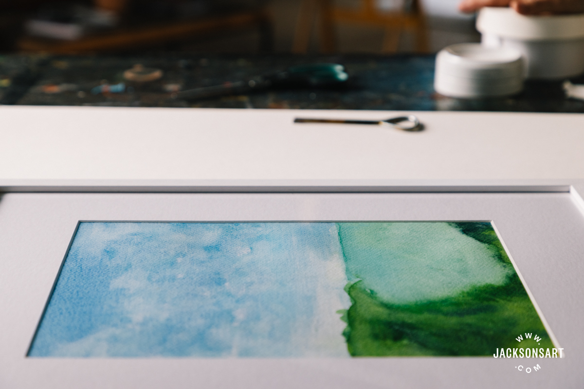 Flattened watercolour paper