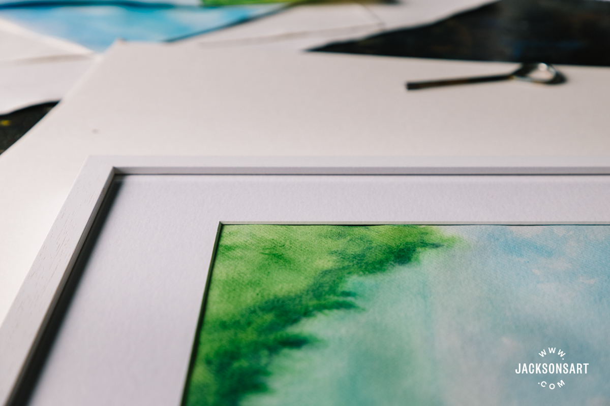 Framing artwork on paper with a window mount
