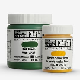 Golden SoFlat Matte Acrylic Paint, 2oz Jar, Black (6745-2