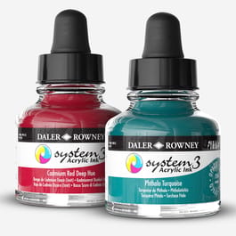 Daler-Rowney System3 Leaf Green Screen Printing Acrylic Ink 250ml - View #5