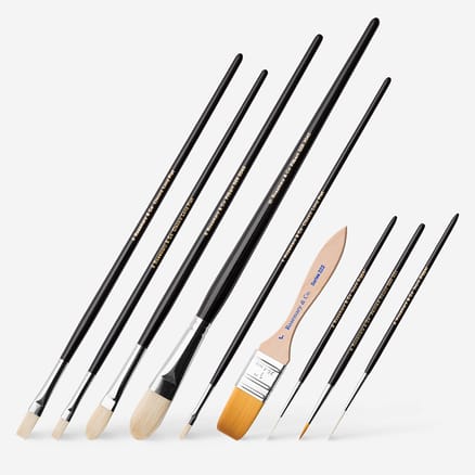 KINBOM 2 Paquets 20 Pièces Ensemble De Pinceaux En Nylon Pour