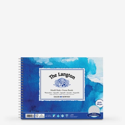 Daler-Rowney The Langton Rough aquarelpapierblok, 300 g/m², A3, eenzijdig gelijmd, zuurvrij, 12 natuurwitte vellen, ideaal voor professionele kunstenaars Daler-Rowney The Langton Rough aquarelpapierblok, 300 g/m², A3, eenzijdig gelijmd, zuurvrij, 12 natuurwitte vellen, ideaal voor professionele kunstenaars