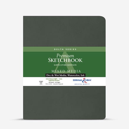 Stillman & Birn Gamma Softcover Sketchbook | 8x10" Portrait | 150gsm Medium Grain Paper | 48 Sheets