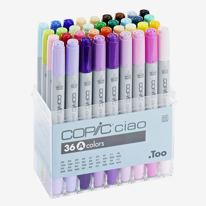 Copic 36a Chart Copic Ciao 36 Pen Set B Copic Shop