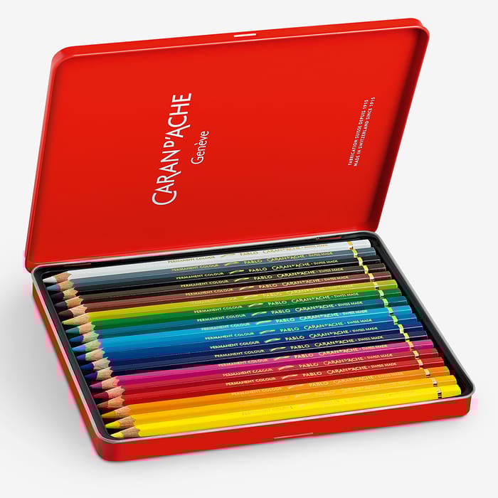 Caran D'Ache Pablo Coloured Pencil Set Of 18 Jackson's Art