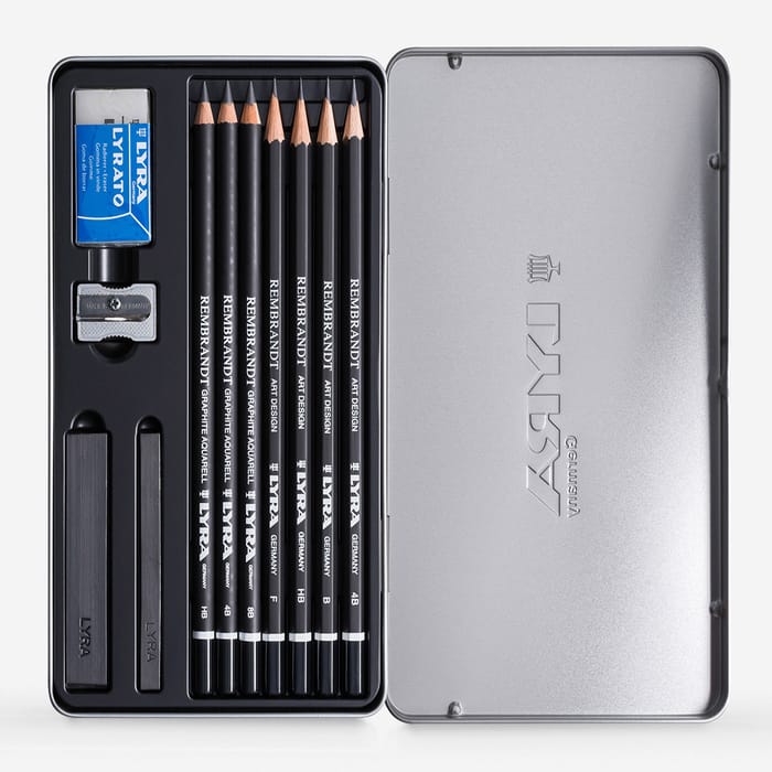 LYRA Rembrandt Art Specials, Fine Art Sketching & Graphite Set, 9 Assorted Pencils & Graphite With Accessories, For Professionals & Students - View #3